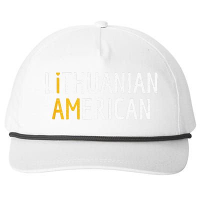 I Am Lithuanian American Lithuania And America Pride Snapback Five-Panel Rope Hat