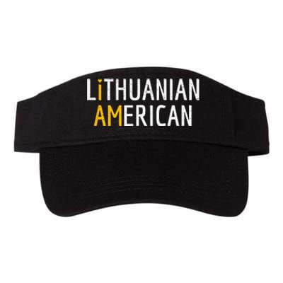 I Am Lithuanian American Lithuania And America Pride Valucap Bio-Washed Visor