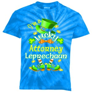 I'm A Lucky Attorney St Patrick's Leprechaun Costume Cool Gift Kids Tie-Dye T-Shirt