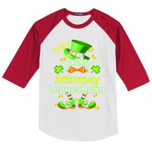 I'm A Lucky Attorney St Patrick's Leprechaun Costume Cool Gift Kids Colorblock Raglan Jersey