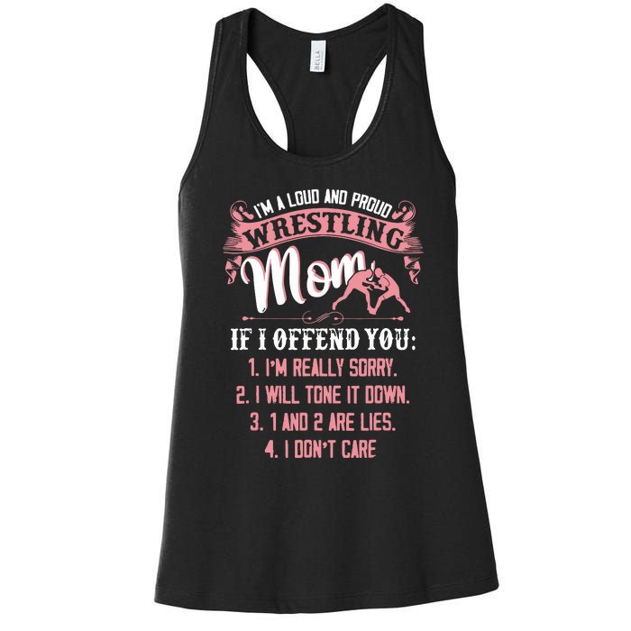 Im A Loud And Proud Wrestling Wresting Gifts Women's Racerback Tank