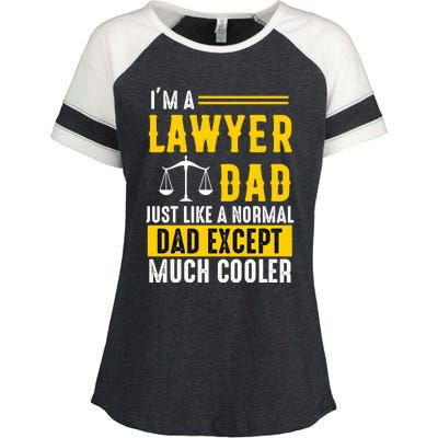 Im A Lawyer Dad Like A Normal Dad Just Much Cooler Funny Funny Gift Enza Ladies Jersey Colorblock Tee