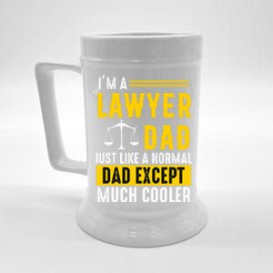 Im A Lawyer Dad Like A Normal Dad Just Much Cooler Funny Funny Gift Beer Stein