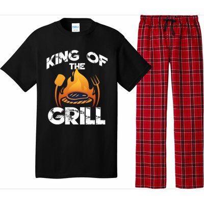 I Am Licence Griller King Of The Grill Illustration Graphic Gift Pajama Set