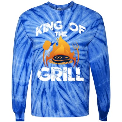 I Am Licence Griller King Of The Grill Illustration Graphic Gift Tie-Dye Long Sleeve Shirt