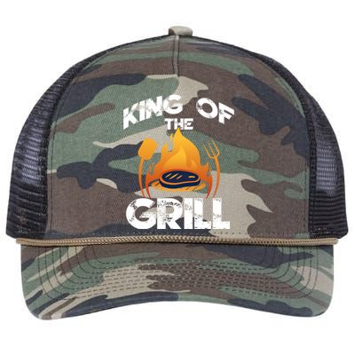 I Am Licence Griller King Of The Grill Illustration Graphic Gift Retro Rope Trucker Hat Cap