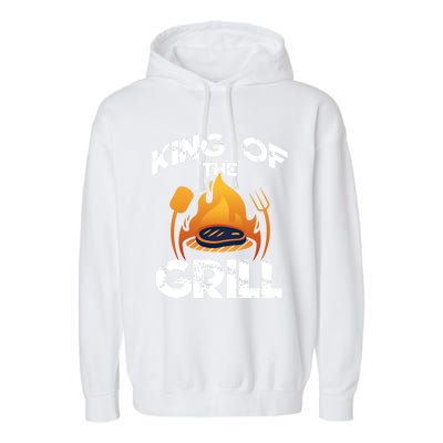 I Am Licence Griller King Of The Grill Illustration Graphic Gift Garment-Dyed Fleece Hoodie