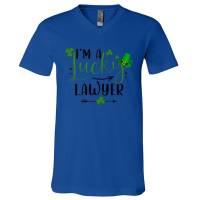 I'm A Lucky Lawyer Funny Matching Family St Patricks Day Gift V-Neck T-Shirt