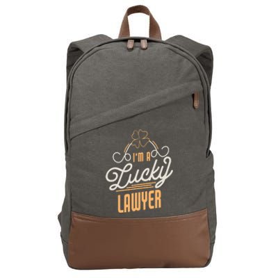 I'm A Lucky Lawyer St Patricks Day Lawyer Cute Gift Cotton Canvas Backpack