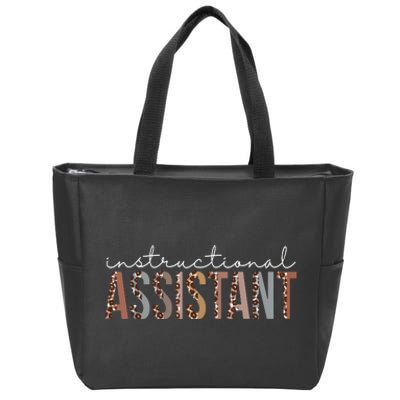 Instructional Assistant Leopard Appreciation Women For Work Zip Tote Bag