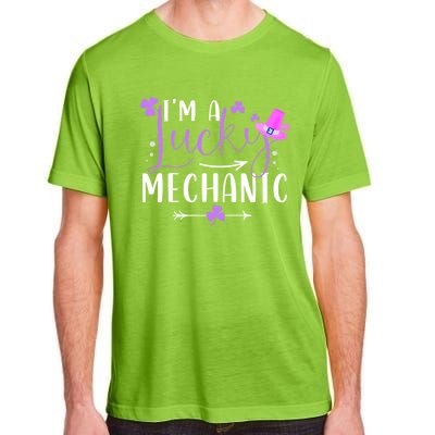 I'm A Lucky Mechanic Funny Matching Family St Patricks Day Gift Adult ChromaSoft Performance T-Shirt