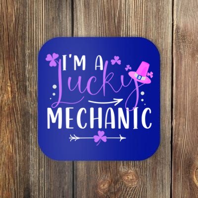 I'm A Lucky Mechanic Funny Matching Family St Patricks Day Gift Coaster