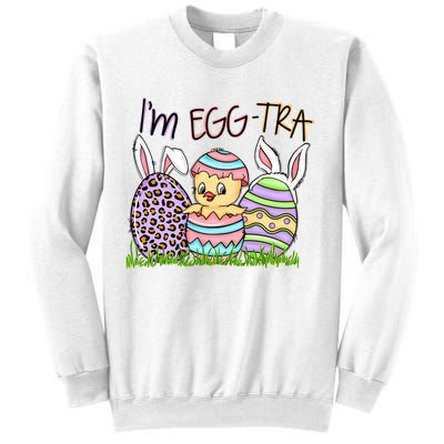 I’m A Little Eggstra Funny Easter Bunny Cute Easter Day Sweatshirt