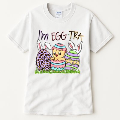 I’m A Little Eggstra Funny Easter Bunny Cute Easter Day Tall T-Shirt