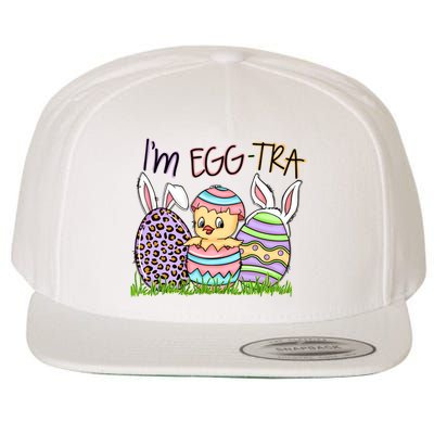 I’m A Little Eggstra Funny Easter Bunny Cute Easter Day Wool Snapback Cap