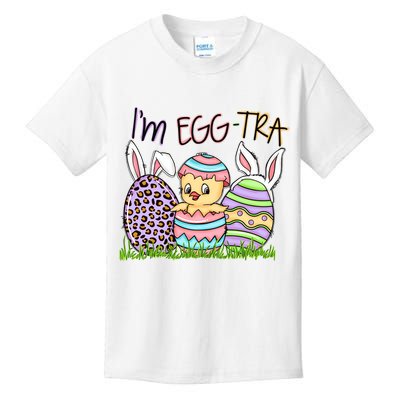 I’m A Little Eggstra Funny Easter Bunny Cute Easter Day Kids T-Shirt