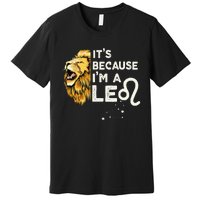 Im A Leo Zodiac Sign Astrology July August Birthday Leo Premium T-Shirt