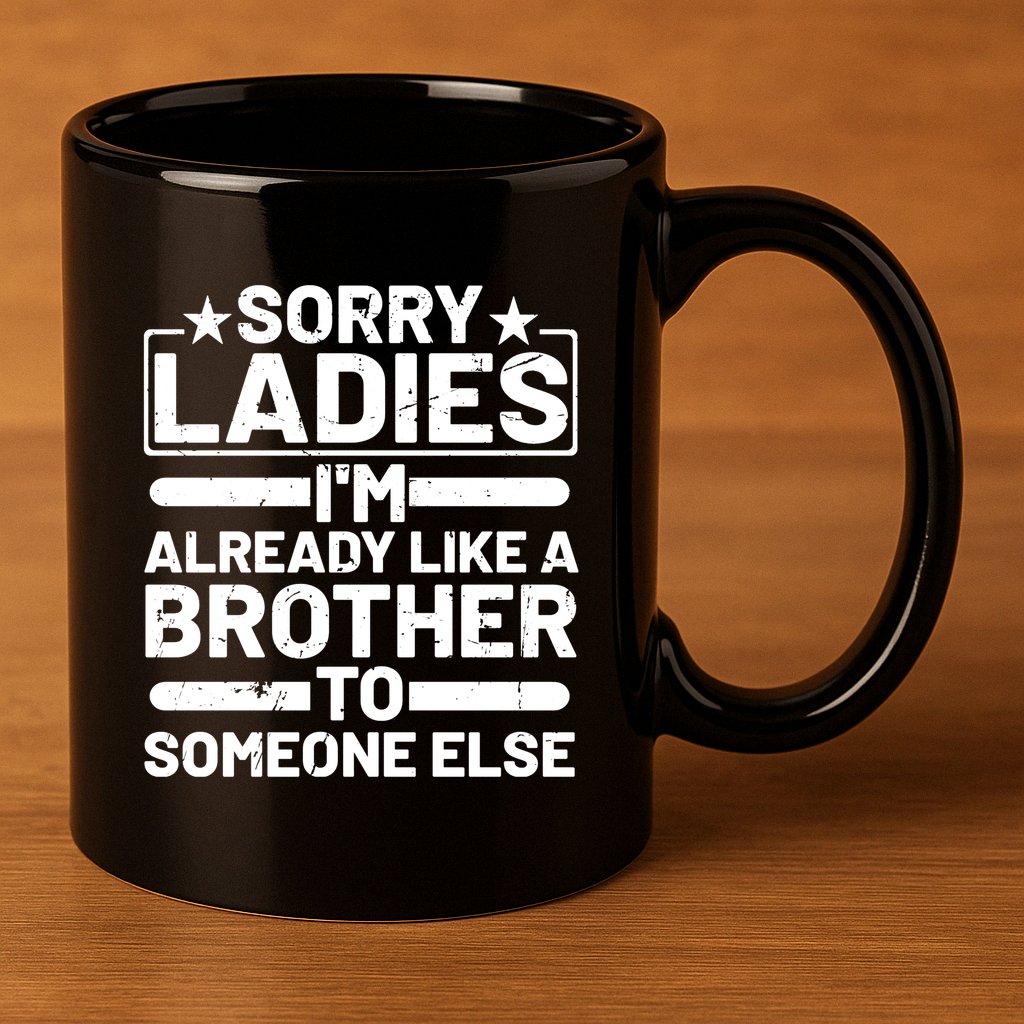 Im Already Like A Brother To Someone Else Sorry Ladies Funny Saying 11oz C Handle Ceramic Mug