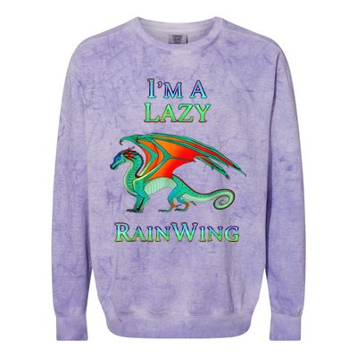 I Am Lazy Rainwing Colorblast Crewneck Sweatshirt