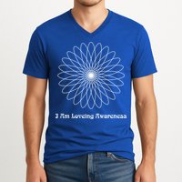 I Am Loving Awareness Ram Dass Teaching Tra And Dala Gift V-Neck T-Shirt