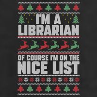 I'm A Librarian Of Course I'm On The Nice List Xmas Book Fan Gift Garment-Dyed Fleece Hoodie