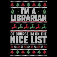 I'm A Librarian Of Course I'm On The Nice List Xmas Book Fan Gift Backpack