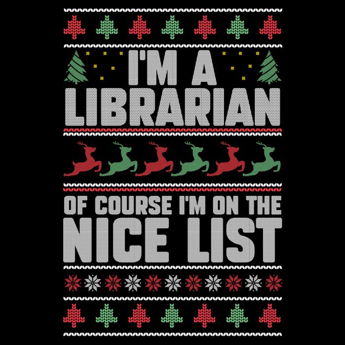 I'm A Librarian Of Course I'm On The Nice List Xmas Book Fan Gift Backpack