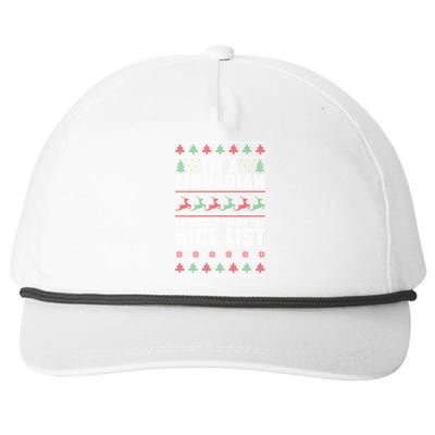 I'm A Librarian Of Course I'm On The Nice List Xmas Book Fan Gift Snapback Five-Panel Rope Hat