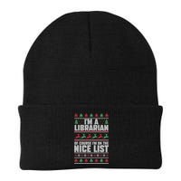 I'm A Librarian Of Course I'm On The Nice List Xmas Book Fan Gift Beanie