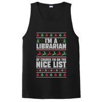 I'm A Librarian Of Course I'm On The Nice List Xmas Book Fan Gift PosiCharge Competitor Tank