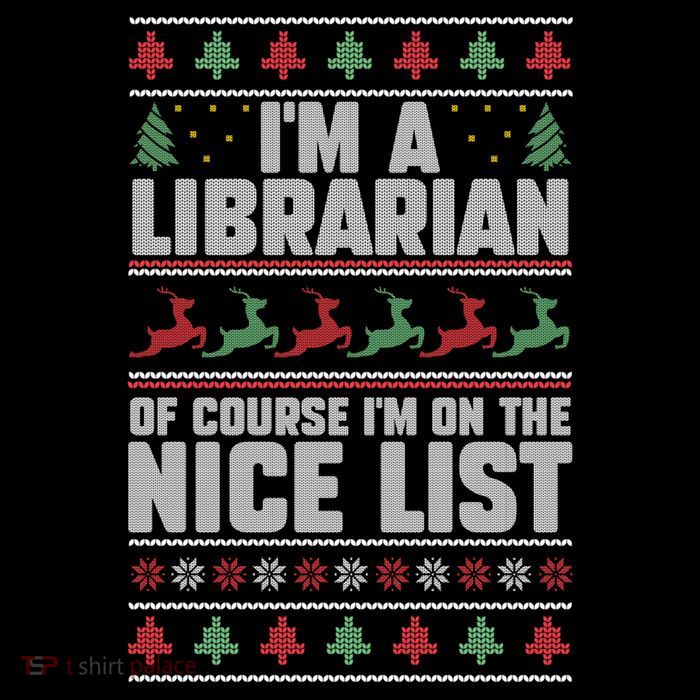 I'm A Librarian Of Course I'm On The Nice List Xmas Book Fan Gift Cropped Pullover Crew