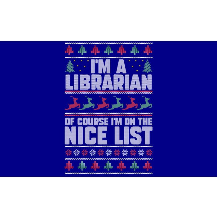 I'm A Librarian Of Course I'm On The Nice List Xmas Book Fan Gift Bumper Sticker