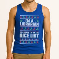 I'm A Librarian Of Course I'm On The Nice List Xmas Book Fan Gift Tank Top