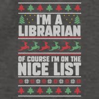 I'm A Librarian Of Course I'm On The Nice List Xmas Book Fan Gift Vector Backpack