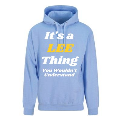 Its A Lee Thing You Wouldnt Understand Family Name Gift Unisex Surf Hoodie