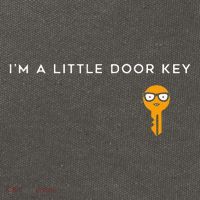 IM A Little Door Key Nerdy Bad Dorky Mom Dad Funny Cotton Canvas Backpack