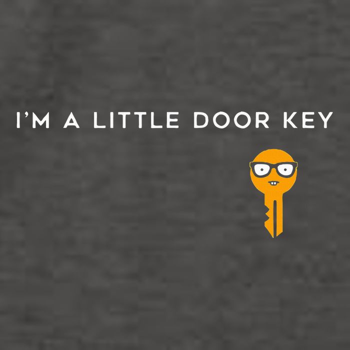 IM A Little Door Key Nerdy Bad Dorky Mom Dad Funny Vector Backpack