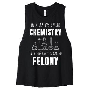 In A Lab ItS Called Chemistry Funny Chemist Women's Racerback Cropped Tank