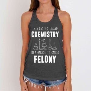 In A Lab ItS Called Chemistry Funny Chemist Women's Knotted Racerback Tank