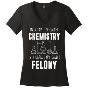 In A Lab ItS Called Chemistry Funny Chemist Women's V-Neck T-Shirt