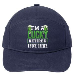 I’m A Lucky Retired Truck Driver Funny St Paddy's Day Funny Gift 7-Panel Snapback Hat