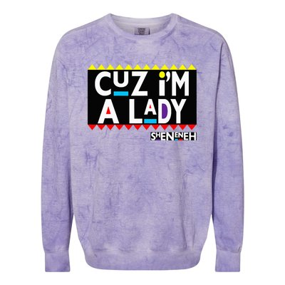 Im A Lady 90s Black Sitcom Lover Urban Clothing Colorblast Crewneck Sweatshirt