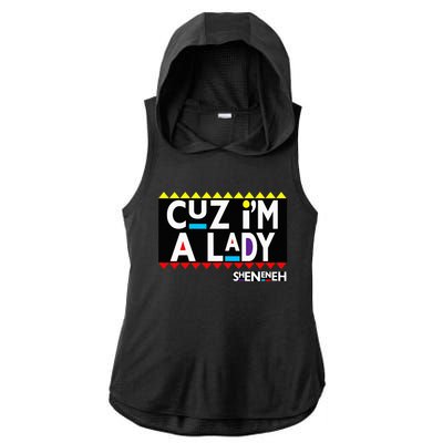 Im A Lady 90s Black Sitcom Lover Urban Clothing Ladies PosiCharge Tri-Blend Wicking Draft Hoodie Tank