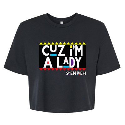 Im A Lady 90s Black Sitcom Lover Urban Clothing Bella+Canvas Jersey Crop Tee