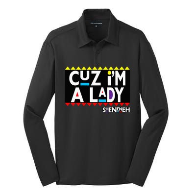 Im A Lady 90s Black Sitcom Lover Urban Clothing Silk Touch Performance Long Sleeve Polo