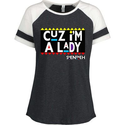 Im A Lady 90s Black Sitcom Lover Urban Clothing Enza Ladies Jersey Colorblock Tee