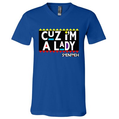 Im A Lady 90s Black Sitcom Lover Urban Clothing V-Neck T-Shirt