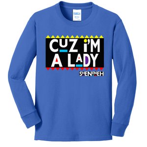 Im A Lady 90s Black Sitcom Lover Urban Clothing Kids Long Sleeve Shirt