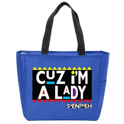 Im A Lady 90s Black Sitcom Lover Urban Clothing Zip Tote Bag