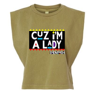 Im A Lady 90s Black Sitcom Lover Urban Clothing Garment-Dyed Women's Muscle Tee